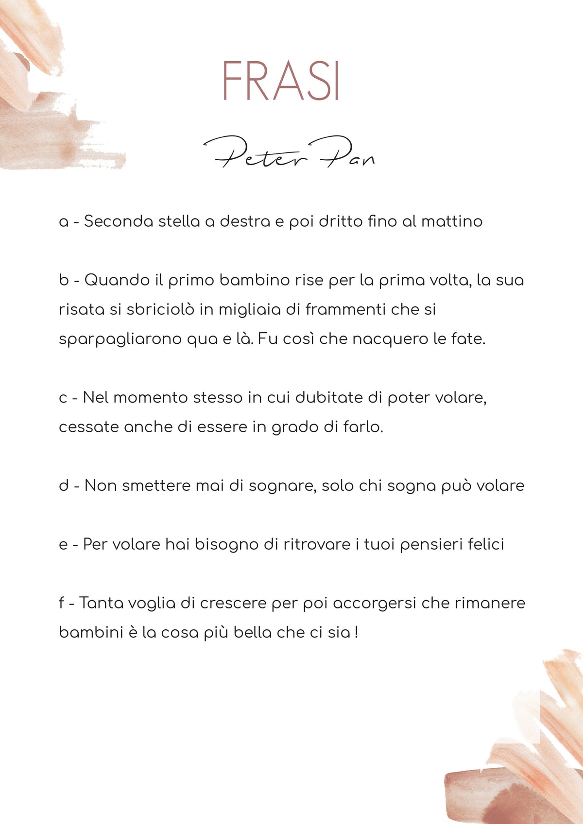 Stampe illustrazioni "Peter Pan"