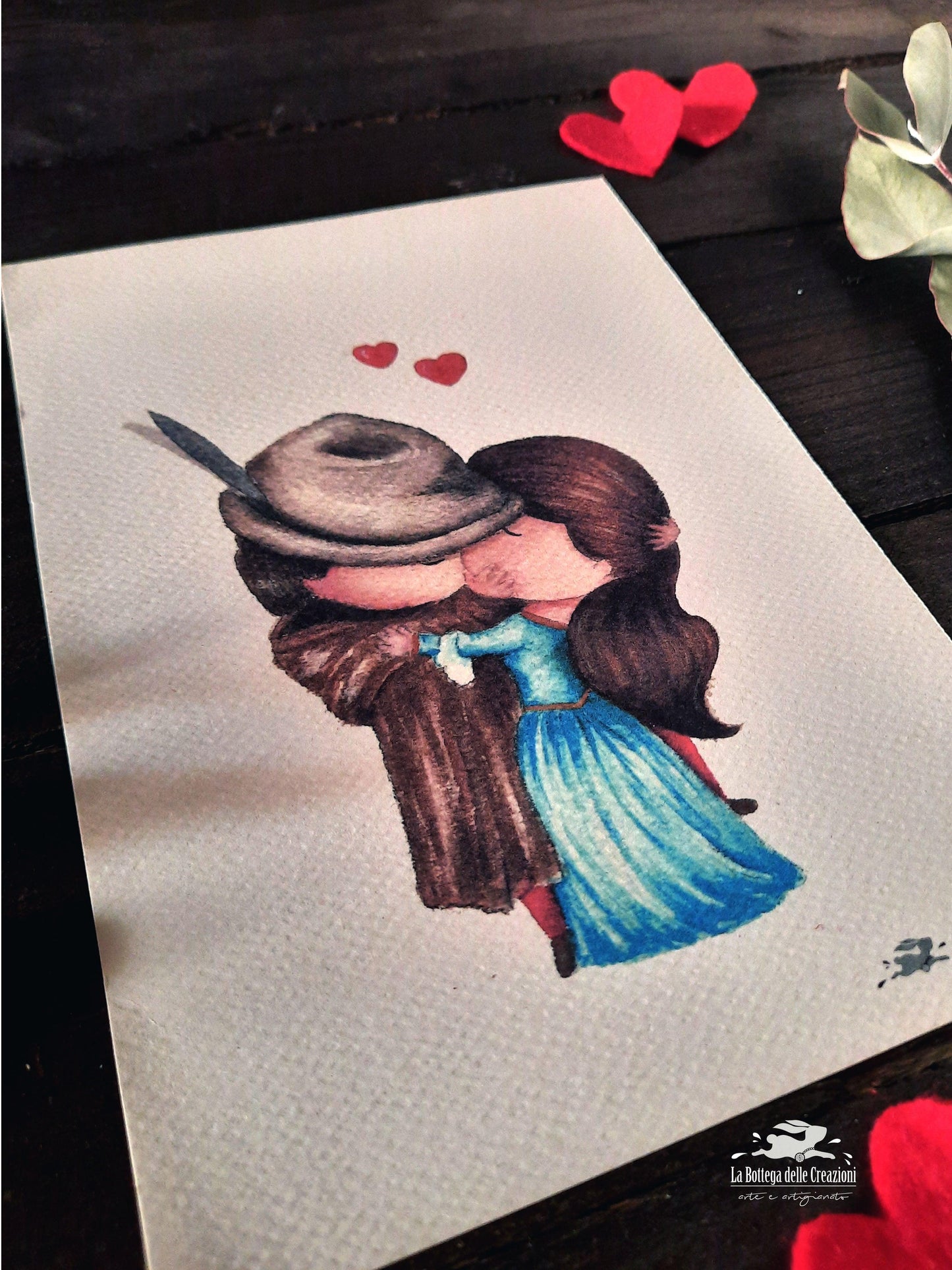 Stampe ILLUSTRAZIONI "Il Bacio " di Hayez La Bottega delle Creazioni