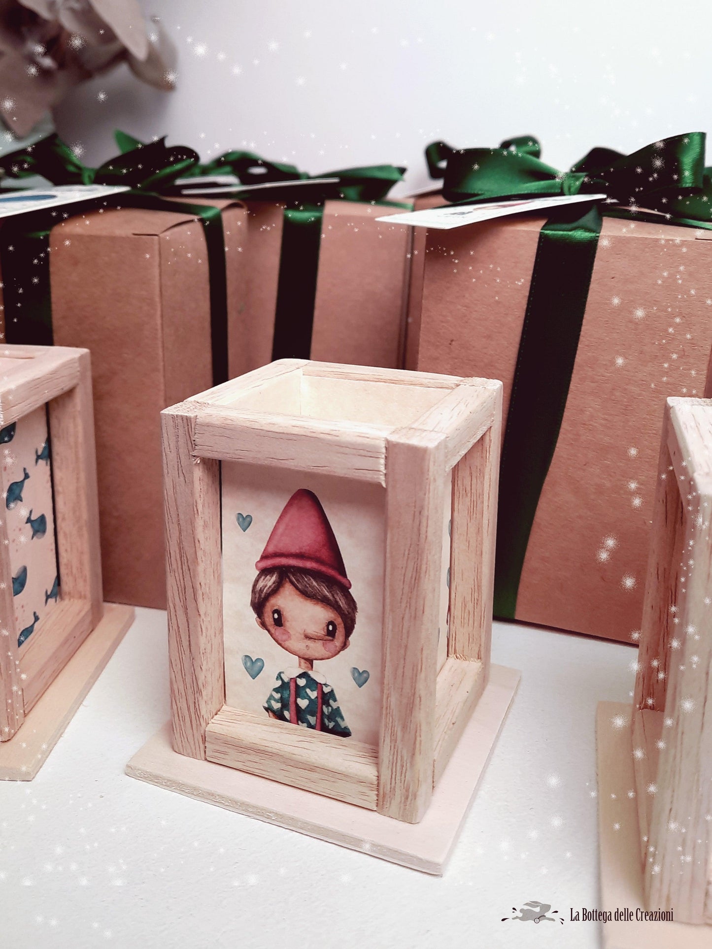 Bomboniere Lanterne in Legno Pinocchio