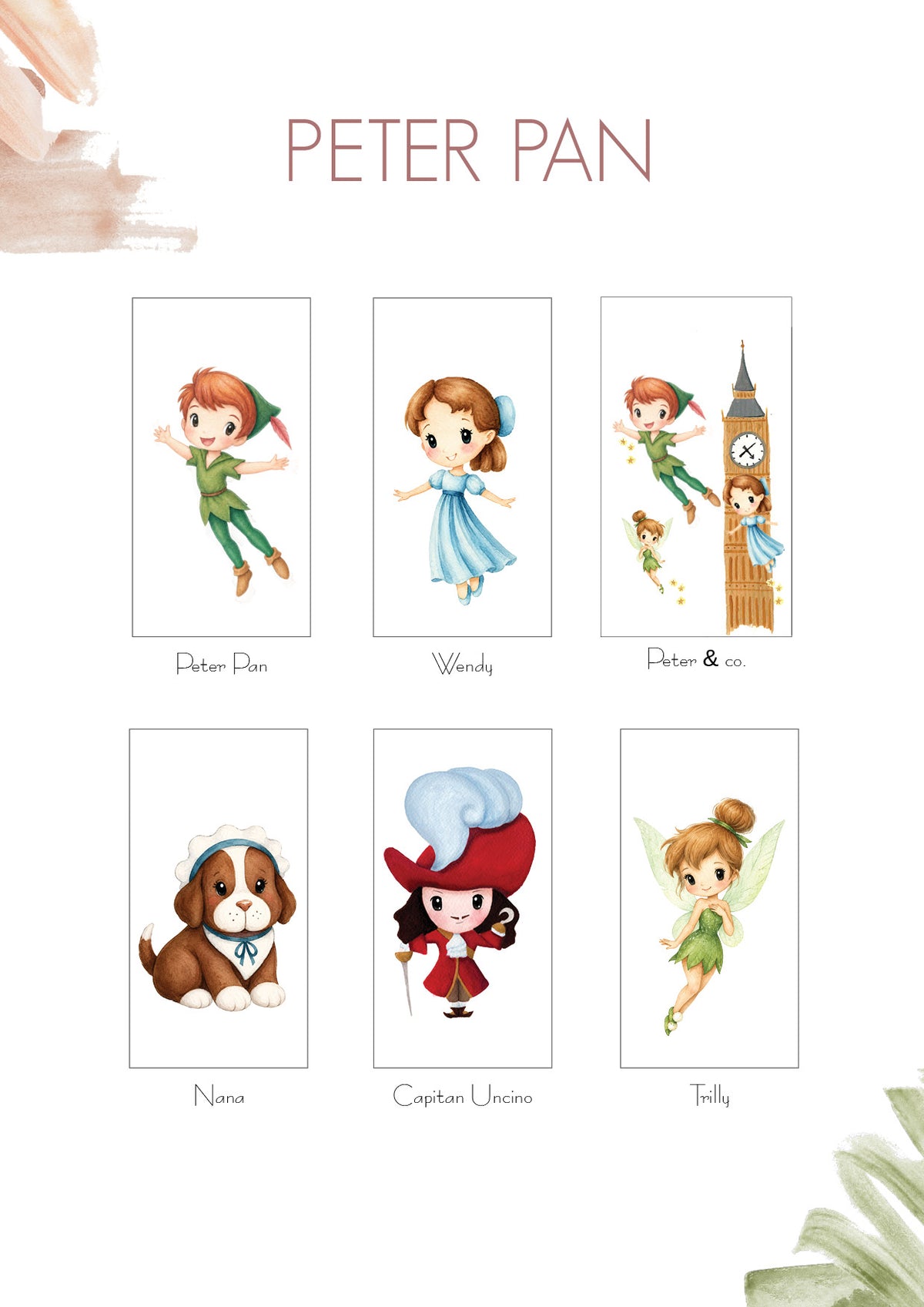 Stampe illustrazioni "Peter Pan"