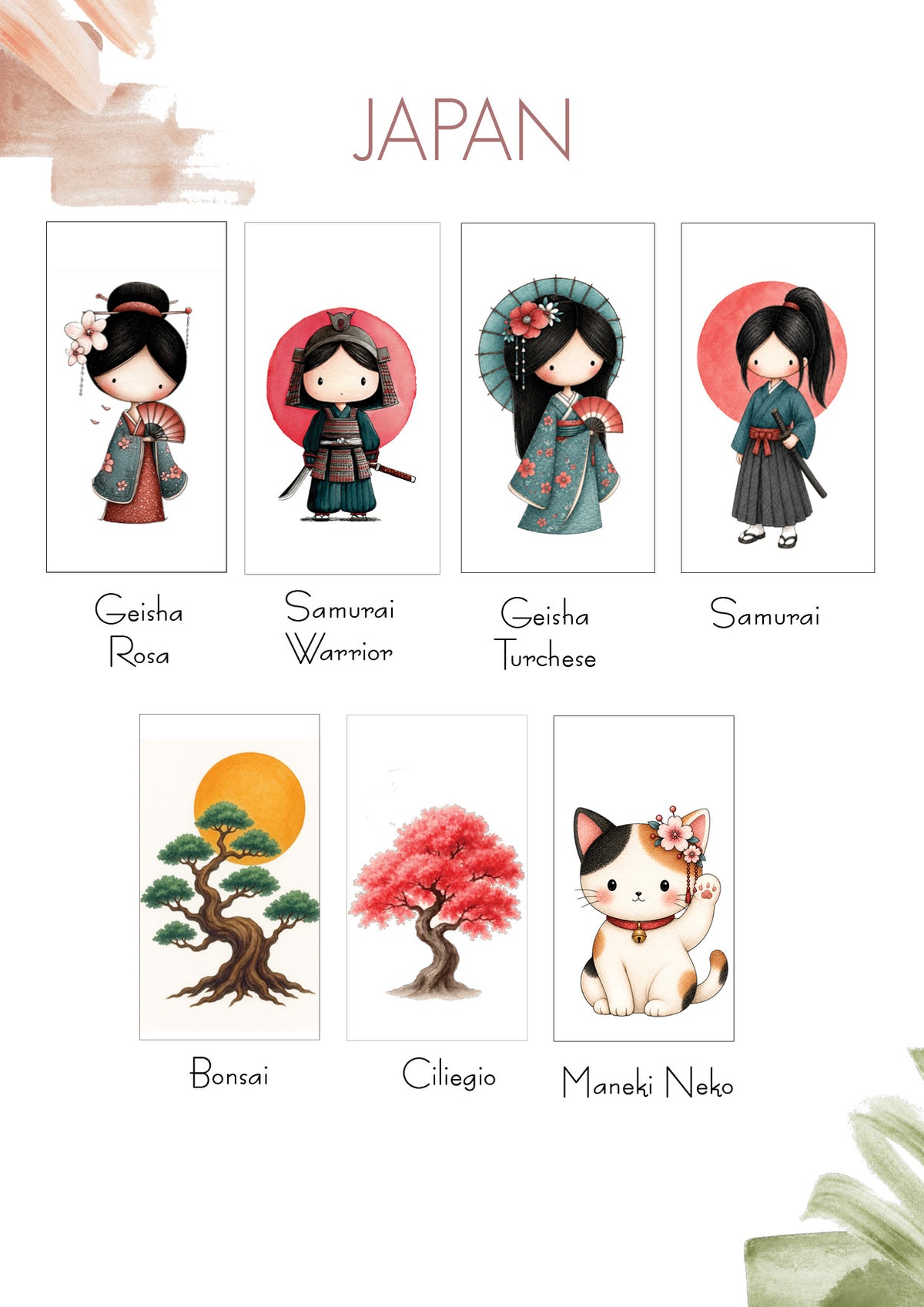 Stampe illustrazioni "Japan"