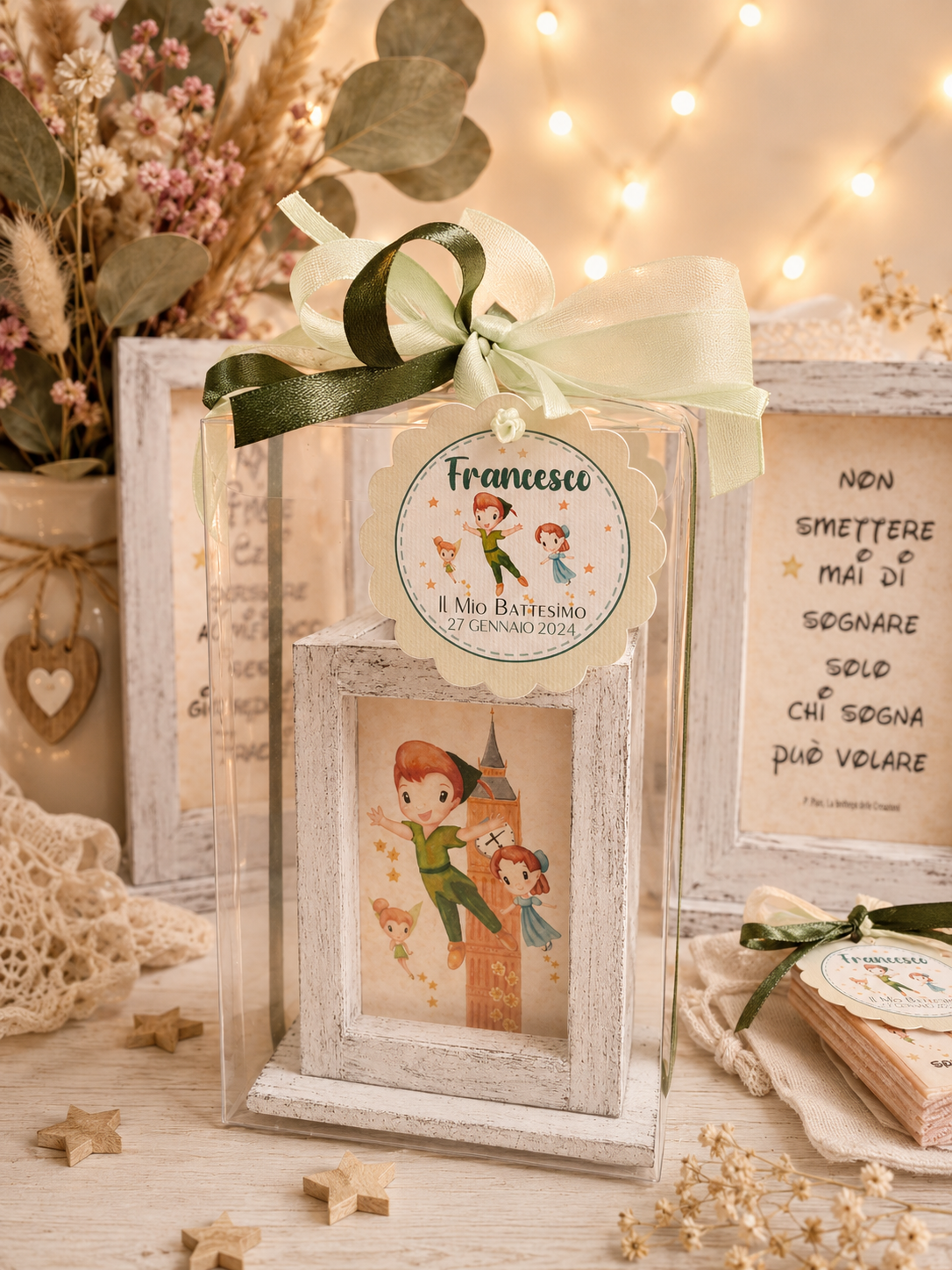 Bomboniere Lanterne in Legno Peter Pan