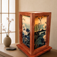 Lampade Giapponesi in legno Ciliegi di Hokusai