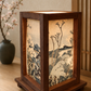 Lampade Giapponesi in legno Ciliegi di Hokusai