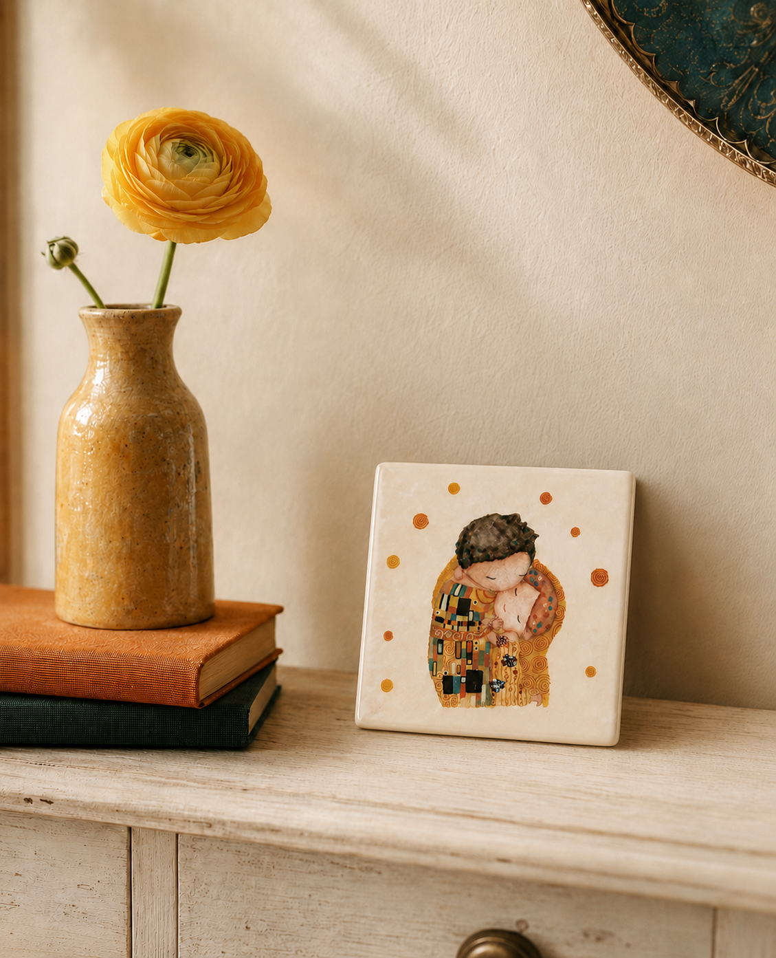 Mattonelle in legno e Resina Il Bacio di Klimt
