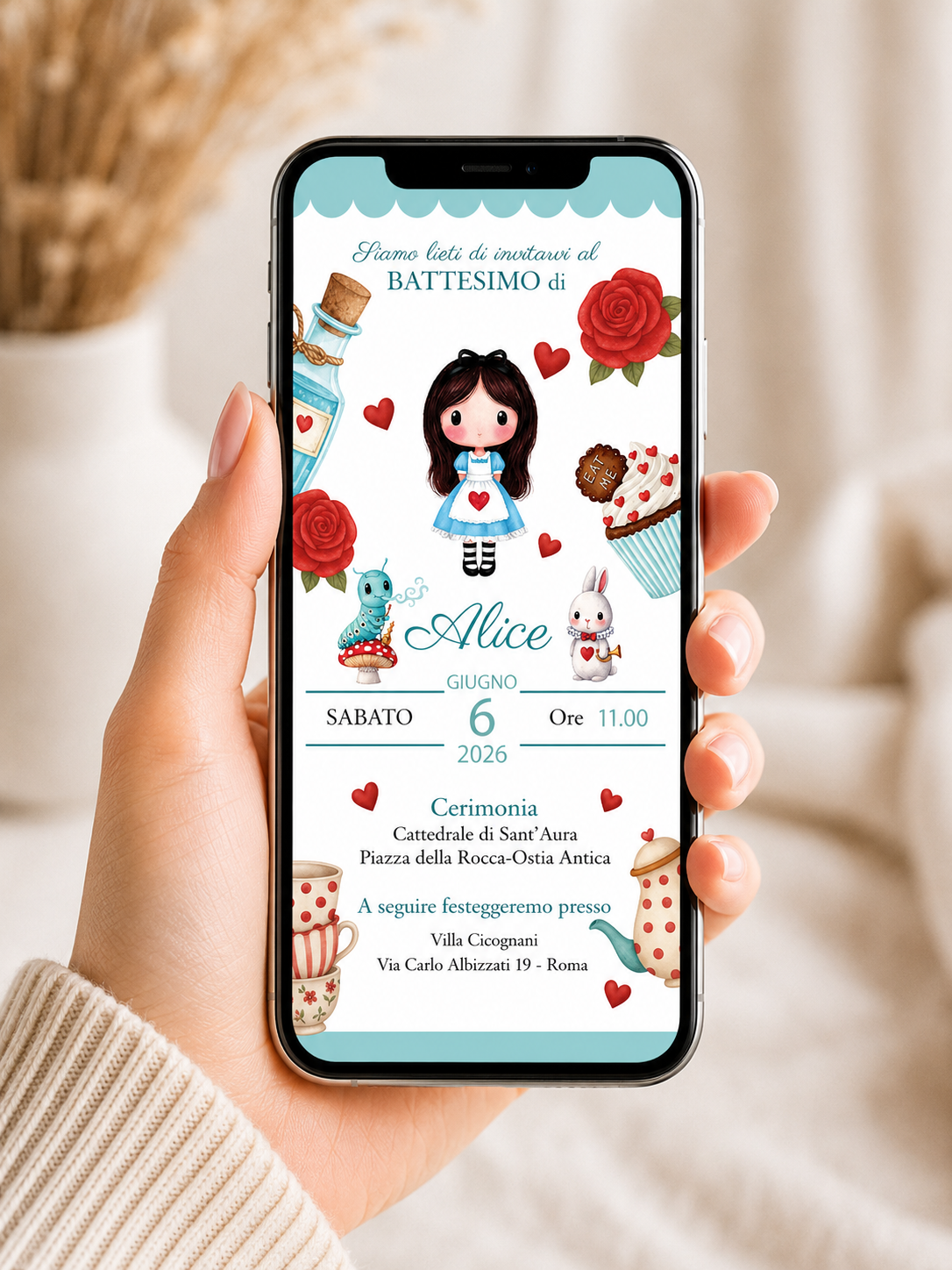Invito Digitale Alice nel Paese delle Meraviglie 2