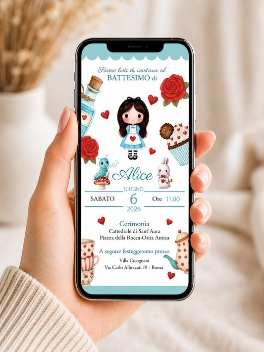 Invito Digitale Alice nel Paese delle Meraviglie 2