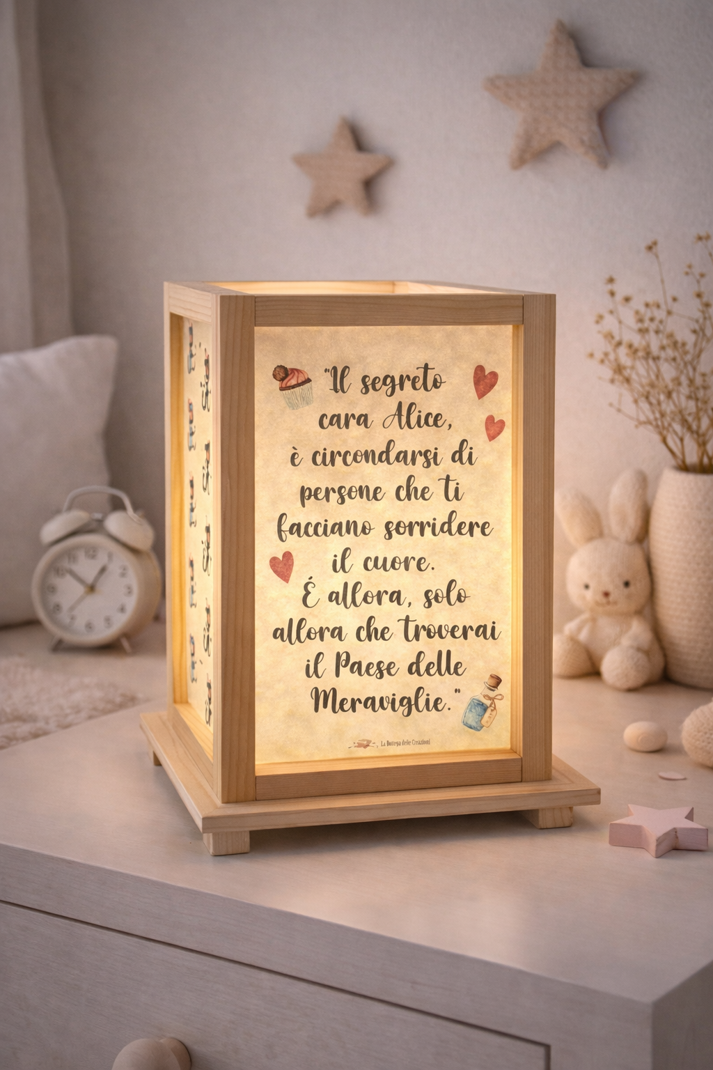 Lampade in Legno Alice nel Paese delle Meraviglie 2