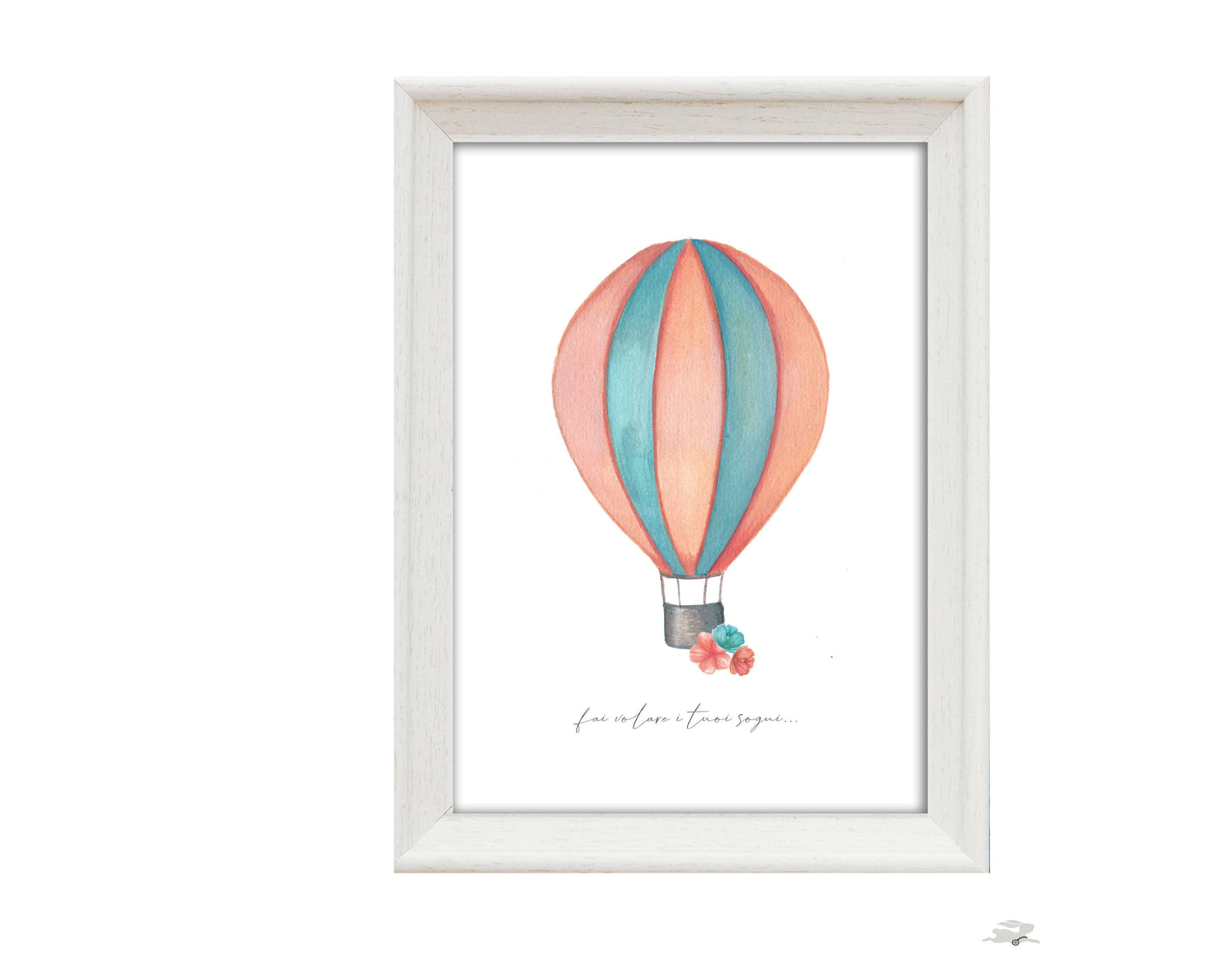 Stampa Mongolfiera ILLUSTRAZIONE  Gouache La Bottega delle Creazioni