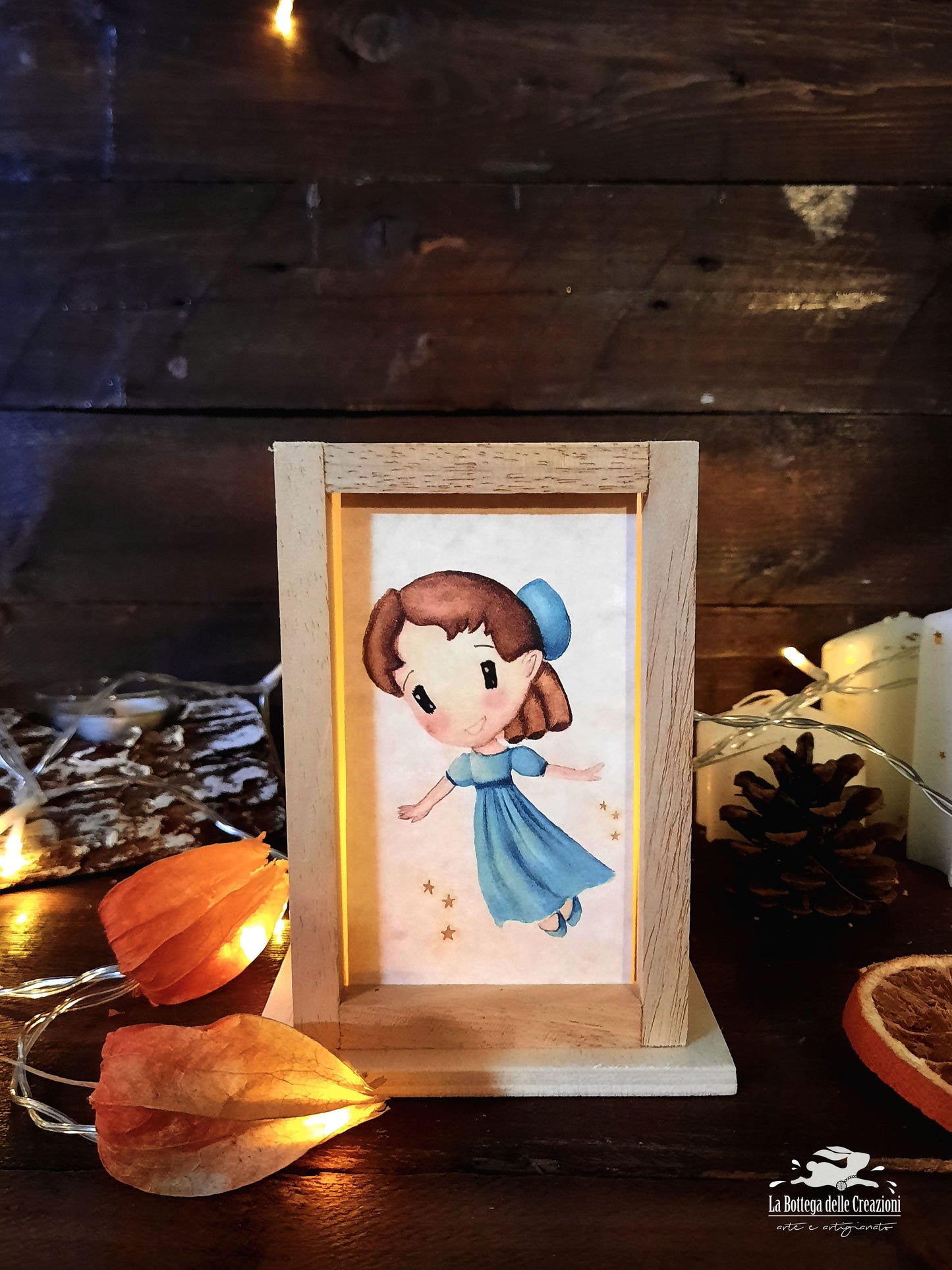 Lanterne in legno LED Peter Pan La Bottega delle Creazioni